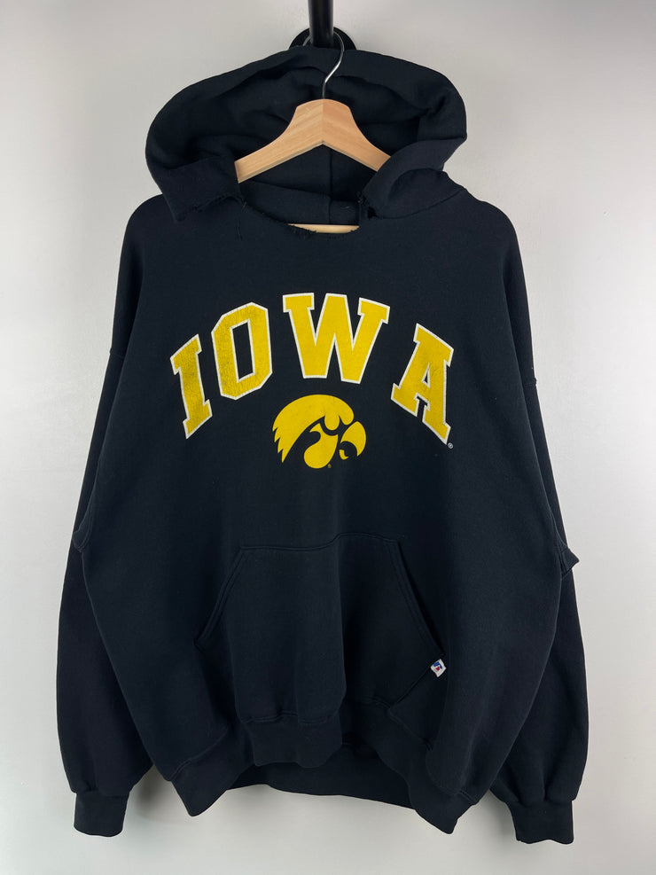 Vintage Russell Athletic Iowa Hawkeyes Black Hoodie