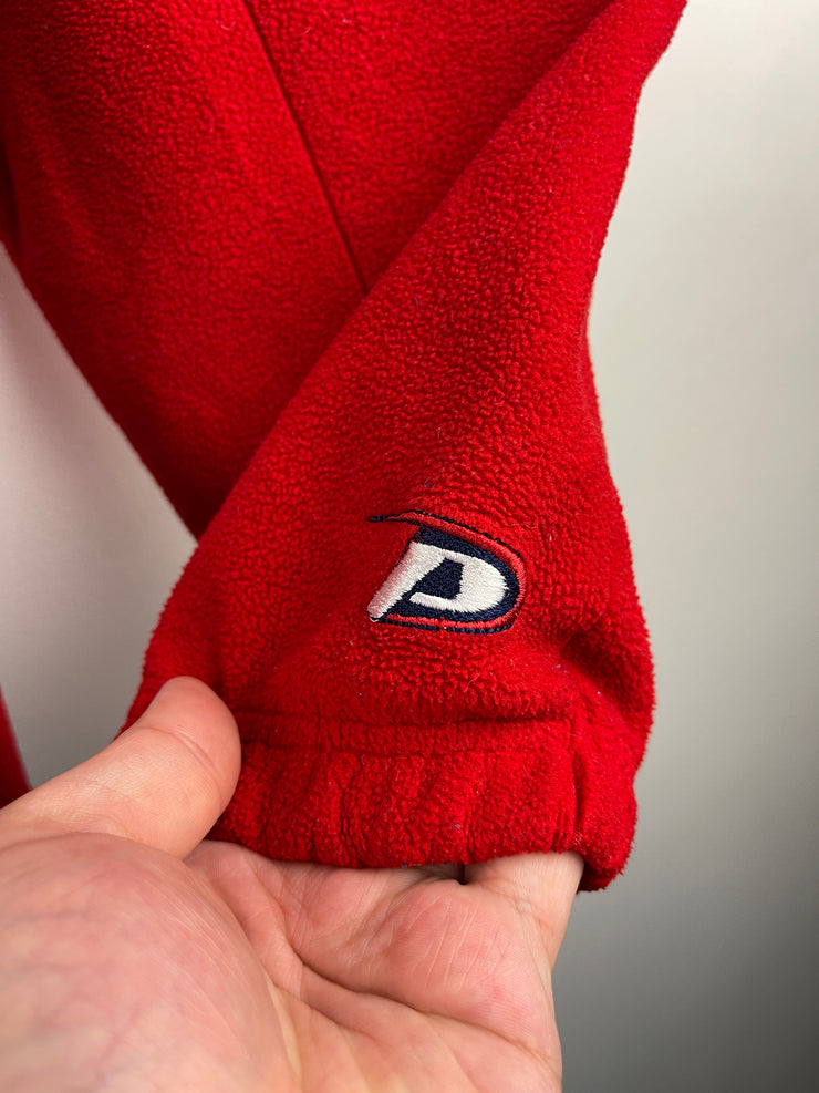 Vintage 90s Pro Player Ohio State Buckeyes Quarter Zip Red Fleece Sweater