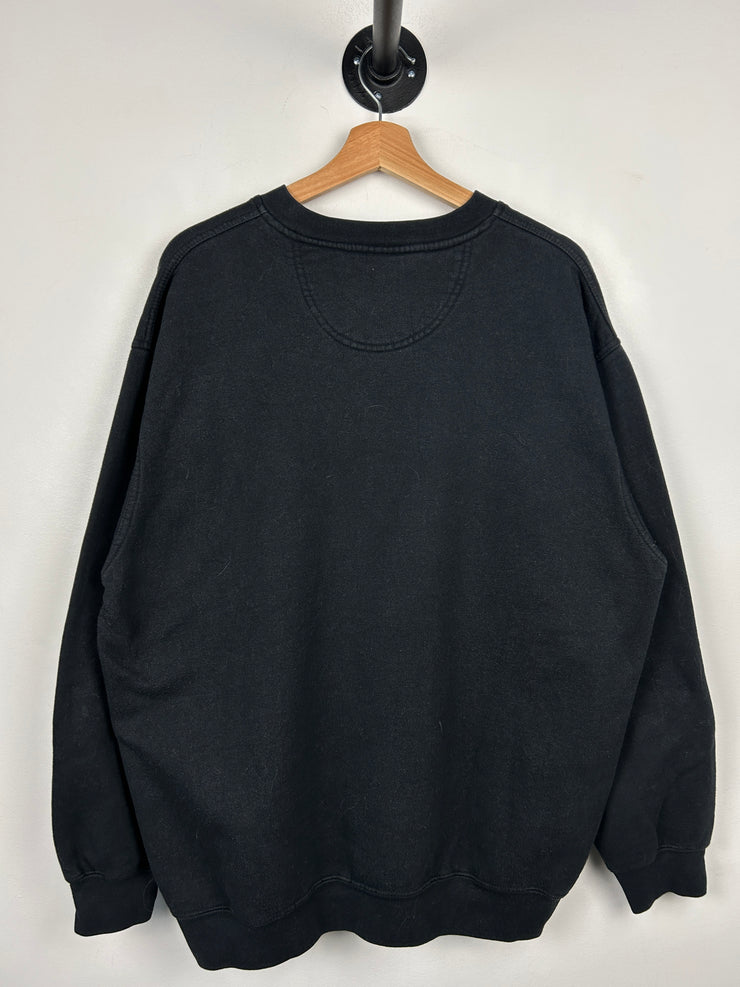 Vintage NFL Pittsburgh Steelers Embroidered Black Crewneck