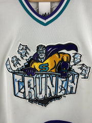 Vintage 90s AHL CCM Syracuse Crunch Inaugural Season White Hockey Jersey