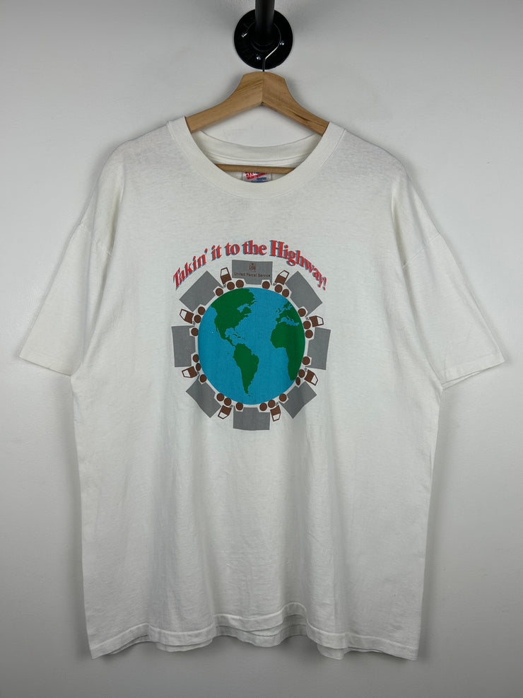 Vintage 90s United Parcel Service UPS White Tee
