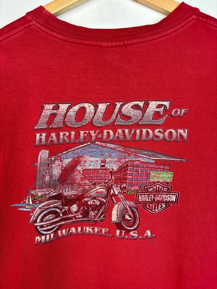 Vintage Harley Davidson Milwaukee Red Tee