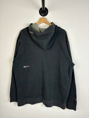 Vintage Y2K Quiksilver Spellout Black Zip Up Hoodie