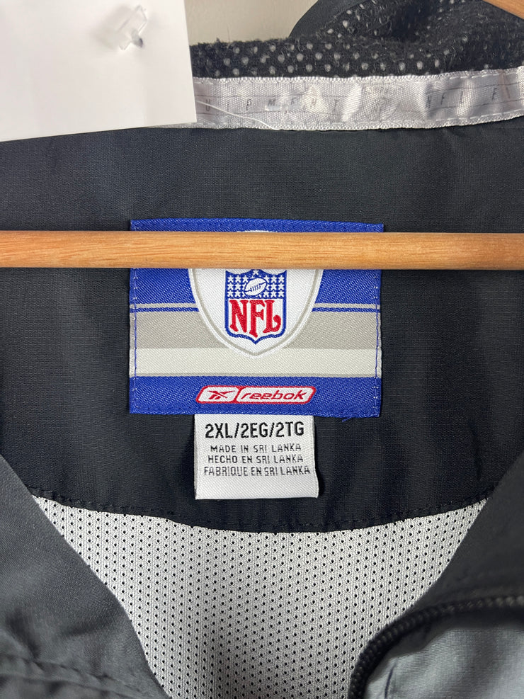 Vintage NFL Reebok Atlanta Falcons Quarter Zip Black Windbreaker