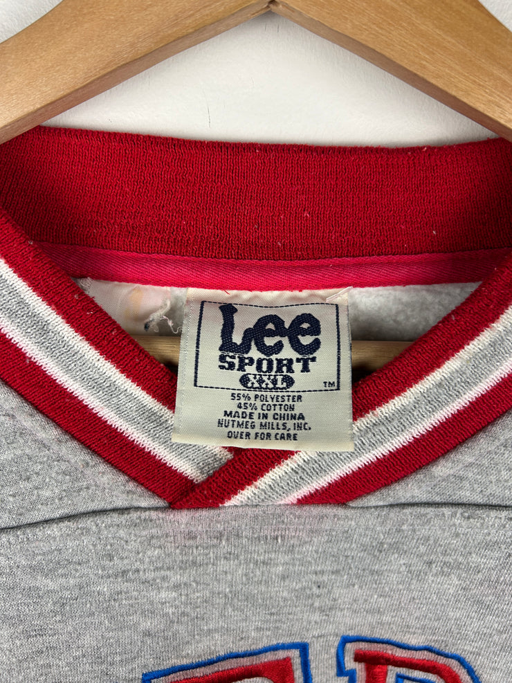 Vintage 90s NBA Lee Sport Philadelphia 76ers Embroidered Grey Crewneck