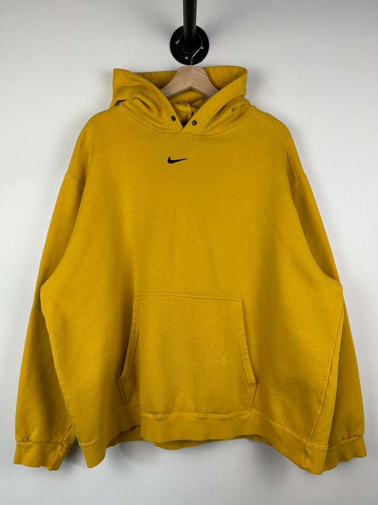 Vintage Nike Middle Swoosh Yellow Hoodie