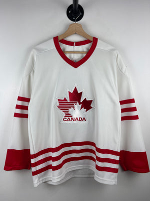 Vintage 80s CCM Hockey Canada White Hockey Jersey