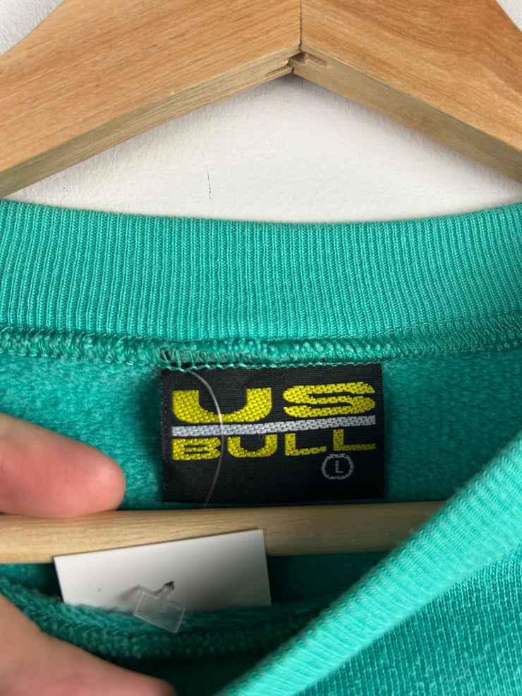 Vintage 90s Hard Rock Café Amsterdam Teal Crewneck
