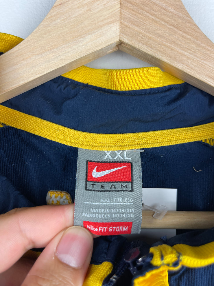 Vintage Nike West Virginia Navy Quarter Zip Navy Windbreaker