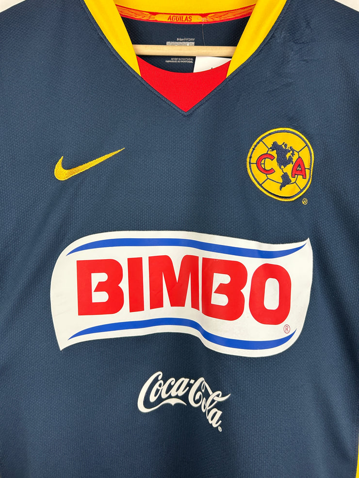 Vintage 2008-2009 Nike Club America Away Navy Soccer Jersey