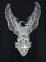 Vintage 90s Harley Davidson Hebrew Black Tee