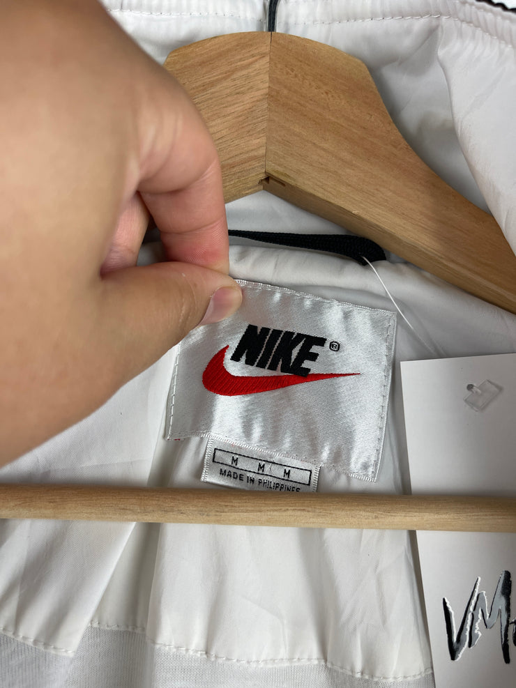 Vintage 90s Nike Swoosh White & Grey Windbreaker