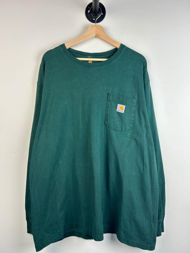 Vintage Carhartt Pocket Forest Green Long Sleeve