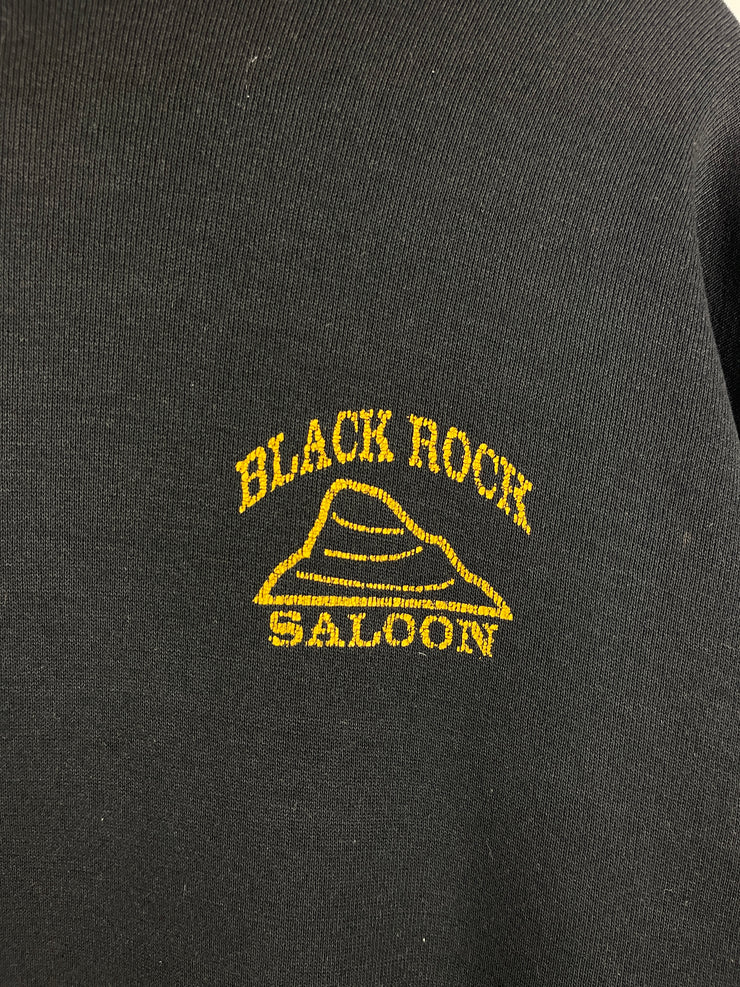 Vintage 90s Black Rock Saloon Cowboy Boots Black Hoodie