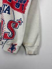 Vintage 90s MLB Minnesota Twins World Series Champions All Over Print White Crewneck