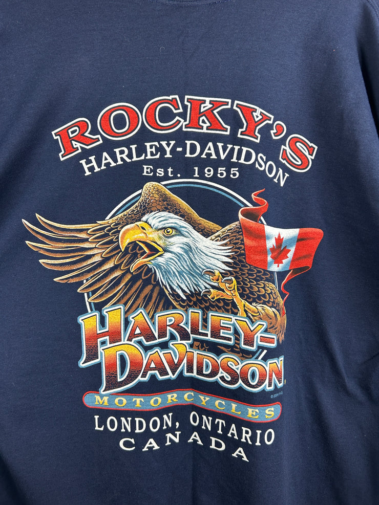 Vintage 2005 Harley Davidson Eagle London Navy Long Sleeve
