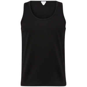 Bottega Veneta Black Ribbed Tank Top