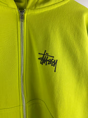 Stussy Script Neon Zip Up Hoodie