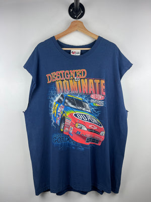 Vintage 90s Nascar Chase Jeff Gordon Dupont Navy Cut Off Tank Top