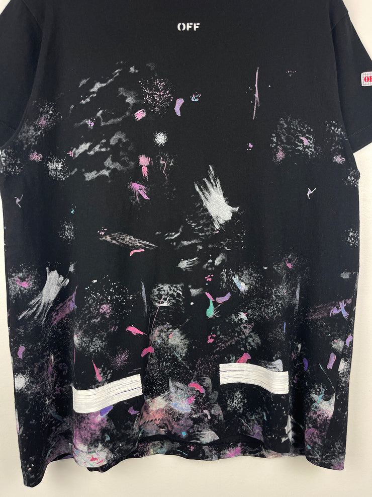 Off White Galaxy Brushed Arrows Black Tee
