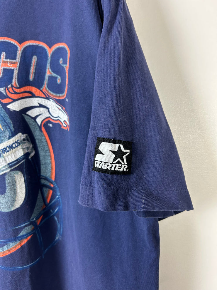 Vintage 90s NFL Starter Denver Broncos Navy Tee