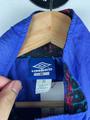 Vintage 90s Umbro Abstract Purple & Black Windbreaker