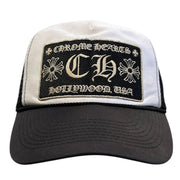 Chrome Hearts Hollywood Black & White Trucker Hat