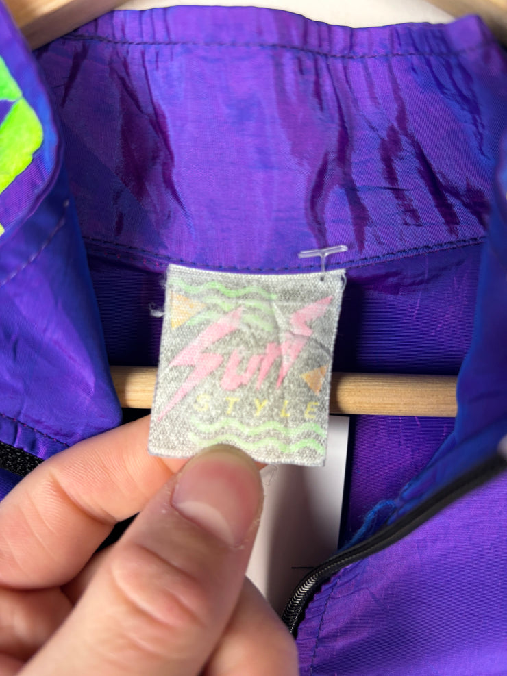 Vintage 90s Surf Style Oakley Thermal Protection Purple Windbreaker