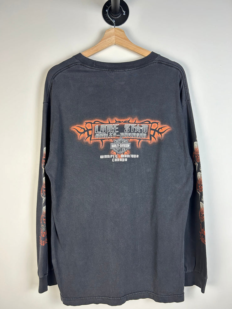 Vintage Harley Davidson Winnipeg Black Long Sleeve