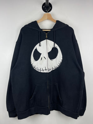 Vintage Disney Nightmare Before Christmas Tim Burton Black Zip Up Hoodie