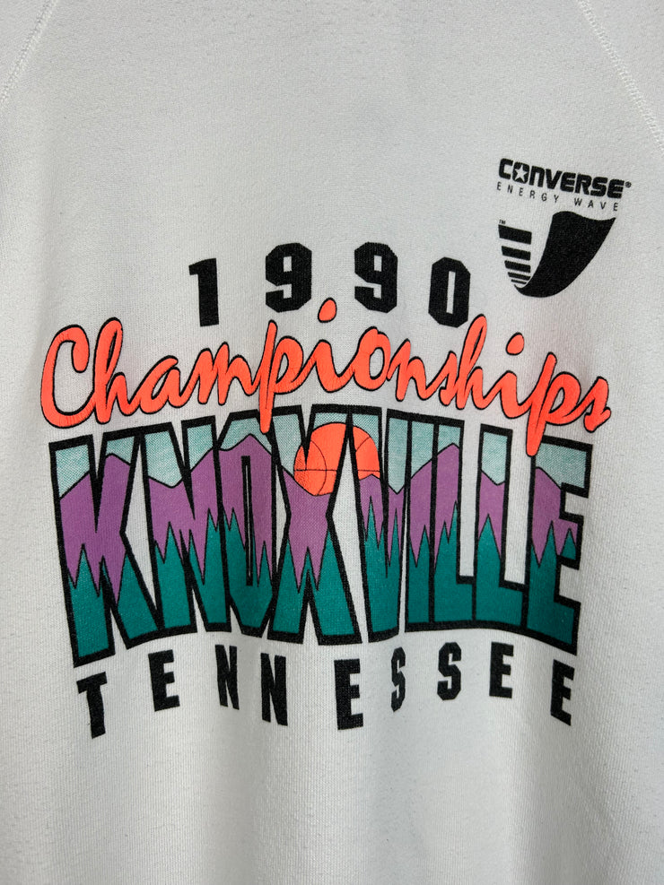 Vintage 1990 Converse Championships White Crewneck