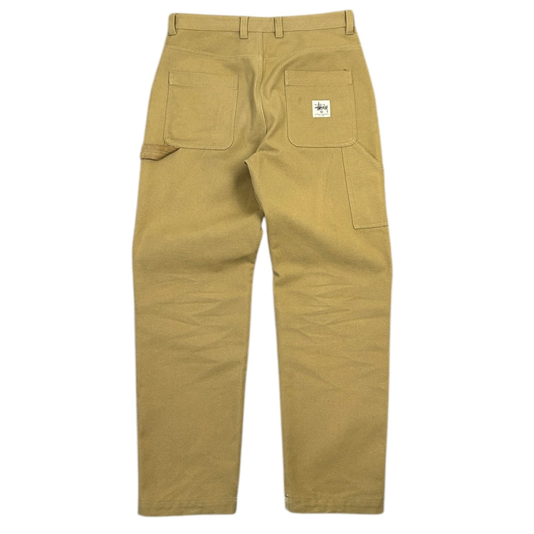 Stussy Suede Double Knee Beige Canvas Work Pants – Vintage