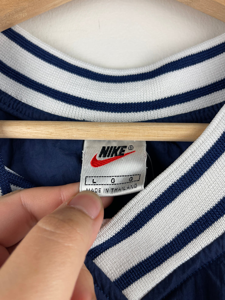 Vintage 90s Nike Mini Swoosh Navy Pullover Windbreaker