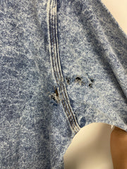 Vintage 90s Carhartt Acid Wash Blue Button Up Long Sleeve Shirt