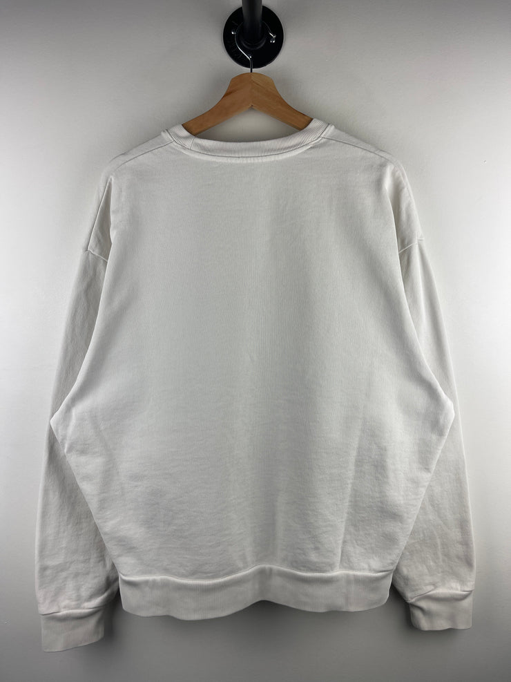 Kith Script Embroidered White Crewneck