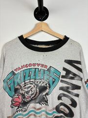 Vintage 90's Vancouver Grizzlies Faded Grey Tee