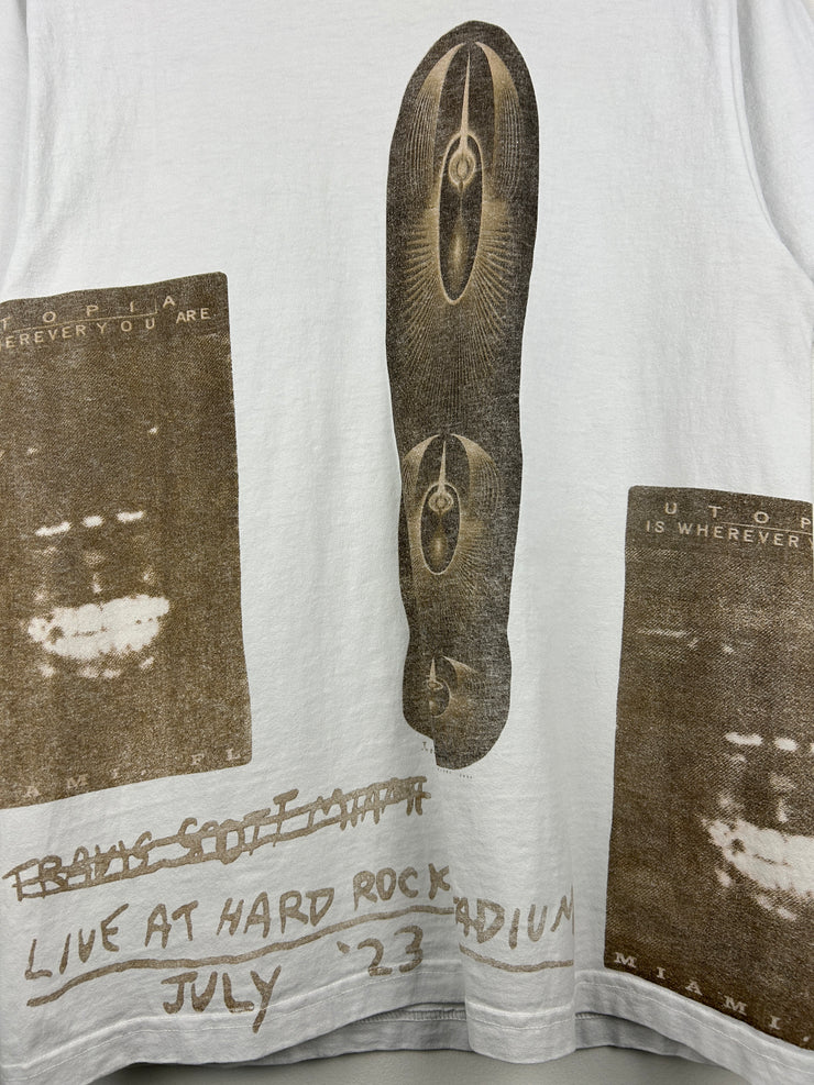 Travis Scott Utopia Miami Rolling Loud White Tee