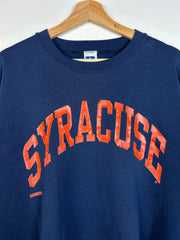 Vintage 90's Russell Syracuse Spellout Navy Crewneck