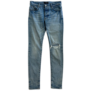 Amiri Distressed Blue Denim Jeans