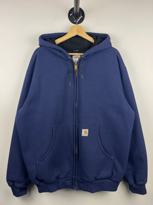 Vintage Carhartt Insulated Navy Zip Up Hoodie
