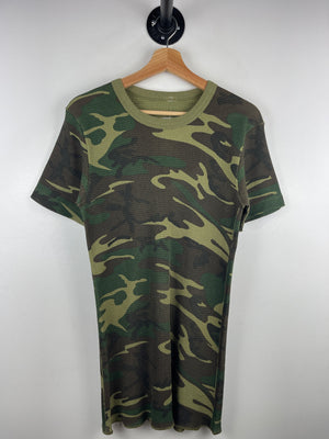 Vintage 80s Woodland Camo Thermal Tee