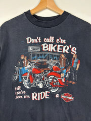 Vintage 80s Harley Davidson Don’t Call Em' Bikers Black Tee