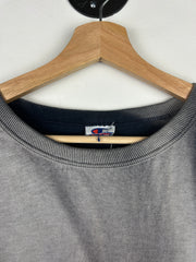 Vintage 90s Champion Sun Faded Navy Blank Tee