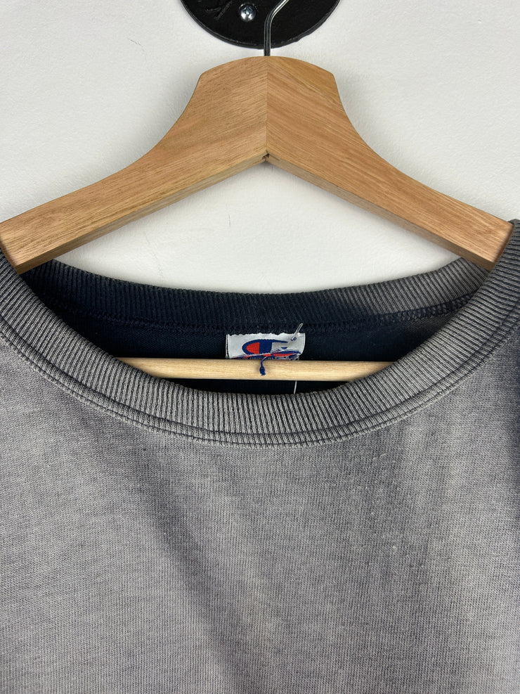 Vintage 90s Champion Sun Faded Navy Blank Tee