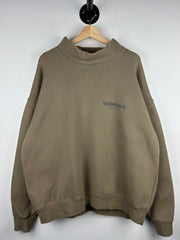 Fear Of God Essentials Brown Mock Neck Crewneck