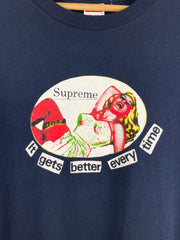 Supreme SS19 It Gets Better Every Time Navy Tee