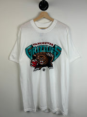 Vintage 90's Vancouver Grizzlies White Tee DS