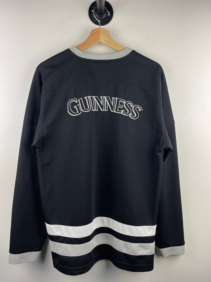 Vintage Guinness Beer Black Hockey Jersey
