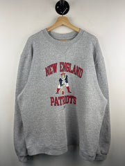 Vintage NFL Reebok New England Patriots Grey Crewneck