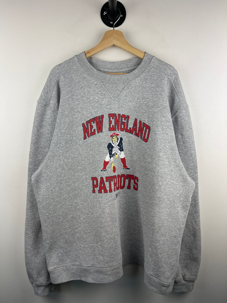 Vintage NFL Reebok New England Patriots Grey Crewneck